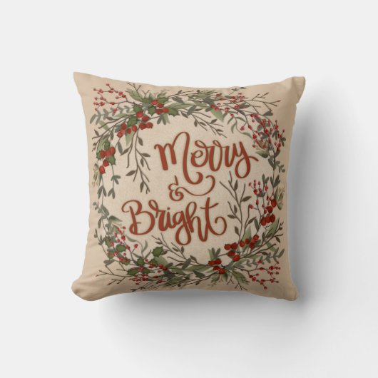 ブライトメリーベリーリースインスピレーション装飾用クッション クッション (正面)