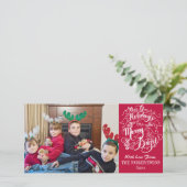 ブライトメリーホリデーズアクアモダンフォトクリスマス シーズンカード (スタンド正面)