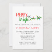 ブライトメリーホリデーパーティー招待状 招待状 (正面)