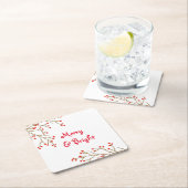 ブライトメリーホリデーパーティー紙コースター スクエアペーパーコースター (インサイチュ)