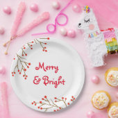 ブライトメリーホリデーパーティー紙プレート ペーパープレート (パーティー)