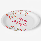 ブライトメリーホリデーパーティー紙プレート ペーパープレート (アングル)