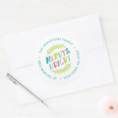 ブライトメリーホリデー差出人住所 ラウンドシール (封筒)