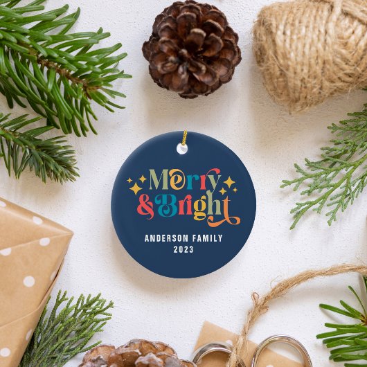 ブライトメリーレトロファカラフルミリ セラミックオーナメント