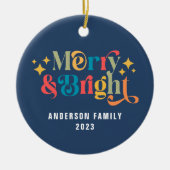 ブライトメリーレトロファカラフルミリ セラミックオーナメント (正面)