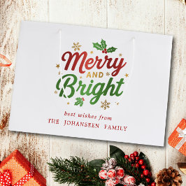 ブライトメリーレトロモダンフェスティバルクリスマス ラージペーパーバッグ