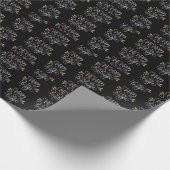 ブライトメリー白黒クリスマス ラッピングペーパー (角)