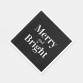 ブライトメリー白黒ホリデークリスマス スタンダードランチョンナプキン (角)