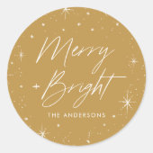 ブライトメリー金ゴールドホリデー ラウンドシール (正面)