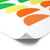 ブライトモダンシトラスジオメトリックシェイプデザイン ポスター (角)