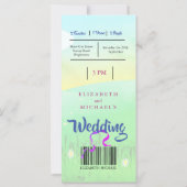 ブライトモダンフェスティバルウェッジフェスト結婚式招待状 (裏面)