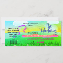 ブライトモダンフェスティバルウェッジフェスト結婚式招待状