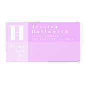 ブライトモダンラベンダー差出人住所&送信先 ラベル (正面)