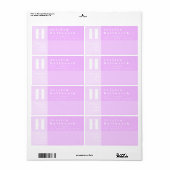 ブライトモダンラベンダー差出人住所&送信先 ラベル (フルシート)