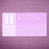 ブライトモダンラベンダー差出人住所&送信先 ラベル