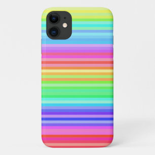 ブライトモダンレインボーストライプ iPhone 11 ケース