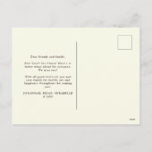 ブライトモダンレインボータイポグラフィ新年 シーズンポストカード (裏面)