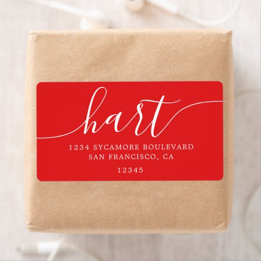 ブライトモダンレッドファミリー差出人住所 ラベル (インサイチュ)