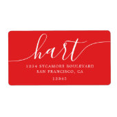ブライトモダンレッドファミリー差出人住所 ラベル (正面)