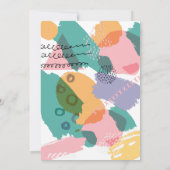 ブライトモダン抽象芸術ホリデーフォト サンキューカード (裏面)