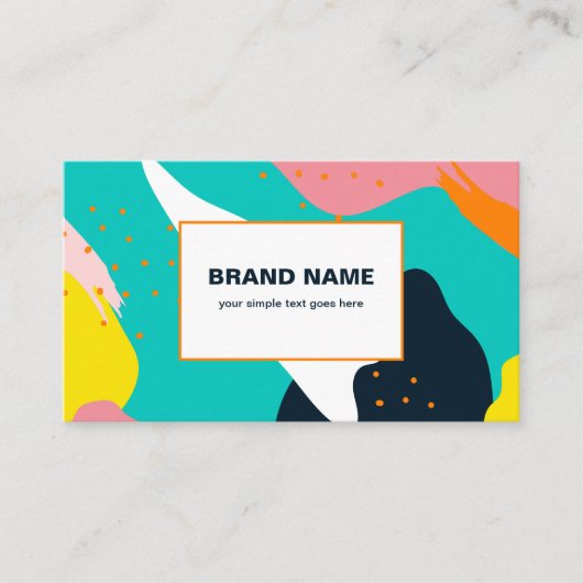 ブライトモダン芸術的カラフルレインボー 名刺 (正面)