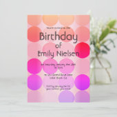 ブライトモダン誕生日招待状 招待状 (スタンド正面)