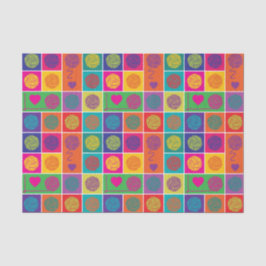 ブライトヤーン、ヤーン、ヤーンブロックパターン（の模様が）ある 薄葉紙