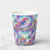 ブライトユニコーンパーティーカップ – set 3 紙コップ (左)