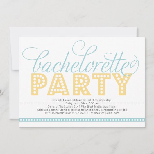 ブライトライトバチェロレッテ招待状 招待状 (正面)