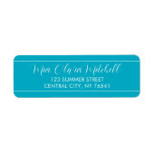 ブライトリッチスカイブルー差出人住所ラベル ラベル (正面)