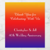 ブライトレインボーアニバーサリーパーティー ワインラベル (シングルラベル)