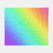 ブライトレインボーグラディエントフリースブランケット フリースブランケット (正面(横))