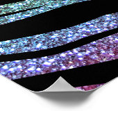 ブライトレインボーグリッタートラストライプー ポスター (角)