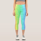 ブライトレインボージオメトリックカプリレギンス カプリレギンス (正面)