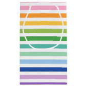 ブライトレインボーストライプパターンスモール抱き枕 スモールペーパーバッグ (裏面)