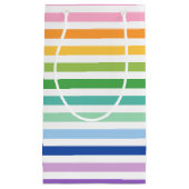 ブライトレインボーストライプパターンスモール抱き枕 スモールペーパーバッグ (正面)