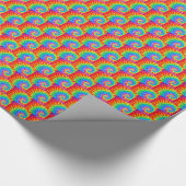 ブライトレインボースパイラル絞り染め ラッピングペーパー (角)