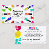 ブライトレインボーネイルアートテックサロンアポイントメント 名刺 (正面/裏面)