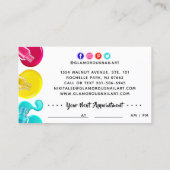 ブライトレインボーネイルアートテックサロンアポイントメント 名刺 (裏面)