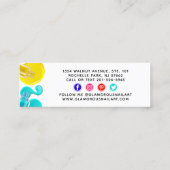 ブライトレインボーネイルアートテックサロンソーシャルメディア スキニー名刺 (裏面)