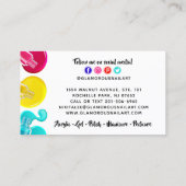 ブライトレインボーネイルアートテックサロンソーシャルメディア 名刺 (裏面)