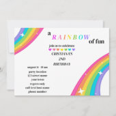ブライトレインボーバースデーパーティーへの招待 招待状 (正面)