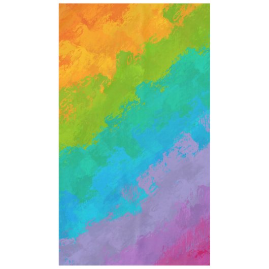 ブライトレインボーバースデーパーティーTableloth テーブルクロス (正面)