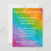 ブライトレインボーバースデーパーティ招待状 招待状 (裏面)