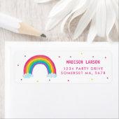 ブライトレインボーベビーシャワー差出人住所 ラベル (インサイチュ)