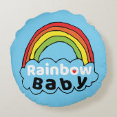 ブライトレインボーベビー誕生賛美ズ誕生ミラクル ラウンドクッション (裏面)