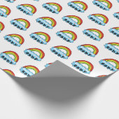 ブライトレインボーベビー誕生賛美ズ誕生ミラクル ラッピングペーパー (角)