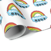 ブライトレインボーベビー誕生賛美ズ誕生ミラクル ラッピングペーパー (ロールコーナー)