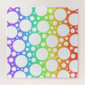 ブライトレインボーポルカジ点々のあるグソーパズル ジグソーパズル (横)