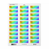 ブライトレインボー差出人住所ラベル ラベル (フルシート)